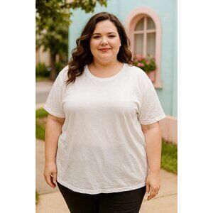 Old Navy NEW size 4X White Oversized EveryWear Tunic T-Shirt